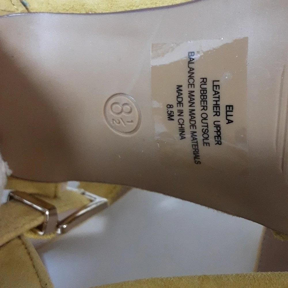Crown & Ivy ella leather suede upper sandals womens size 8.5us